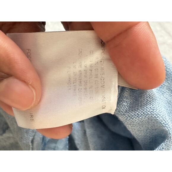 Stella McCartney Dress Tunic Italy Cashmere Size US 6/8 Blue Knit Graphic Sheer - Picture 8 of 8